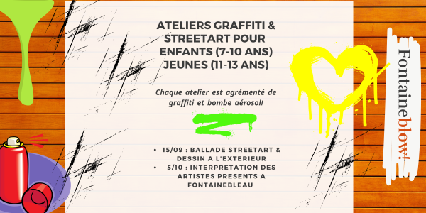 Ateliers streetart pour enfants (7- 10 ans) et jeunes ados (11-13 ans)
